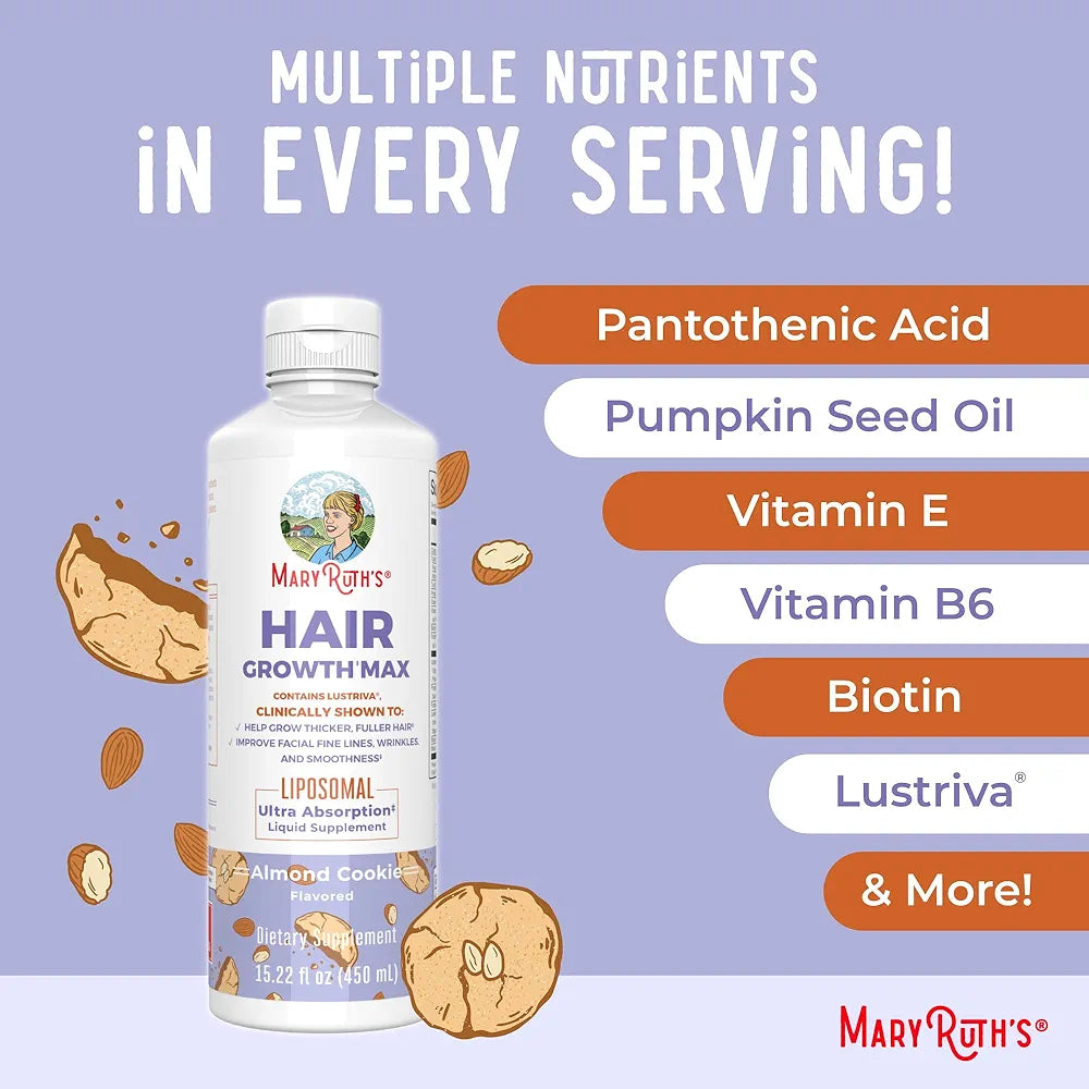 MaryRuth Organics Women's Hair Growth MAX Liposomal 450 ml