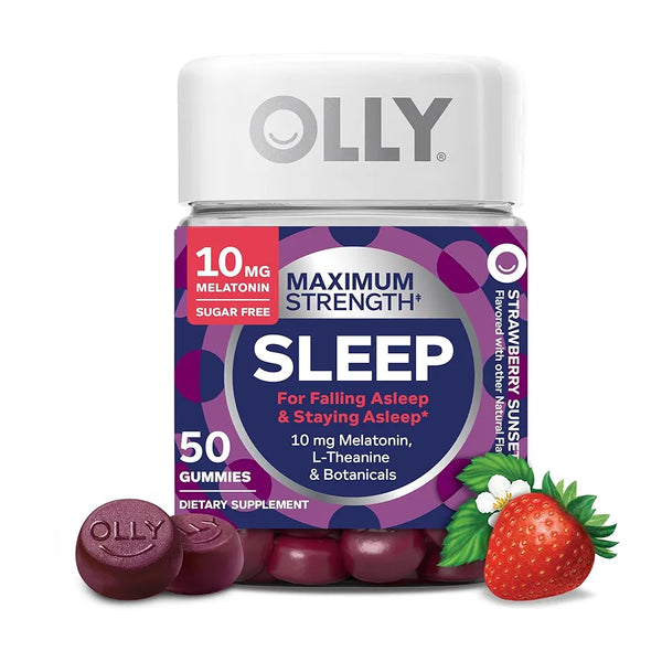 OLLY
Sleep, Maximum Strength, Strawberry Sunset, 50 Gummies