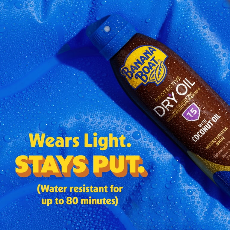 Banana Boat Dry Oil Tanning Spray Sunscreen SPF 15
