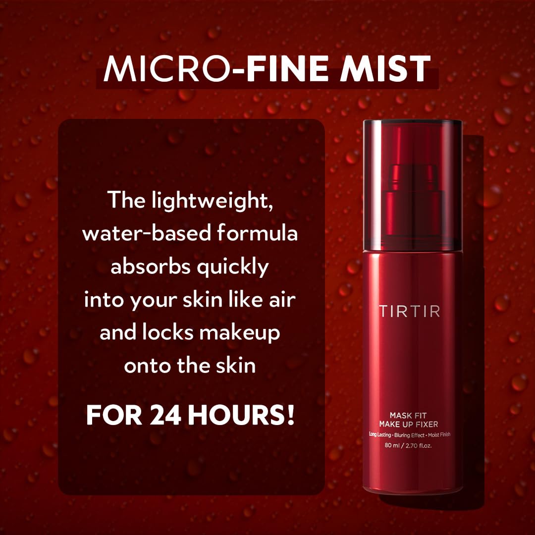 TIRTIR Mask Fit Make-up Fixer, 24H Long Lasting Makeup Finishing Setting Spray