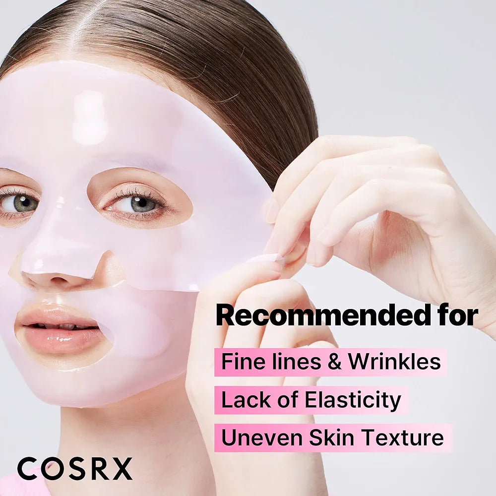 COSRX Pink Peptides Collagen Lifting Glow Hydrogel Face Masks Skincare 3 EA