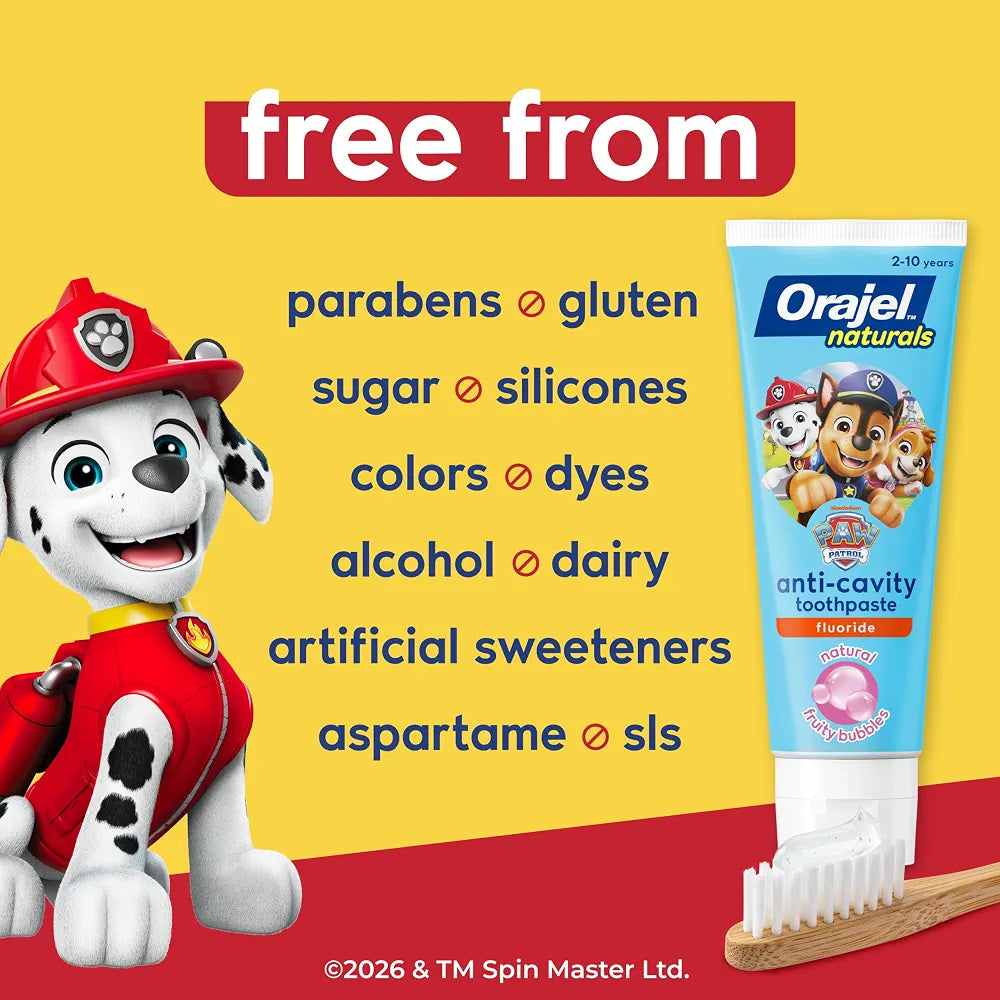 Orajel Naturals PAW Patrol Kids Fluoride Toothpaste