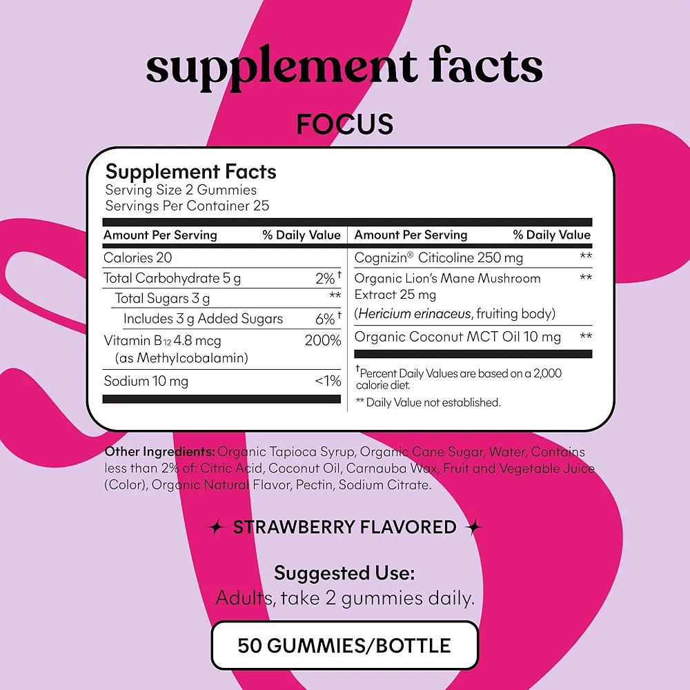Lemme Focus Concentration & Brain Health Gummies