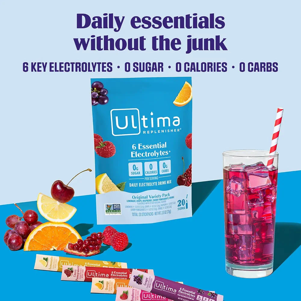 Ultima Replenisher Original Variety Electrolyte Packets, 20 Stickpacks