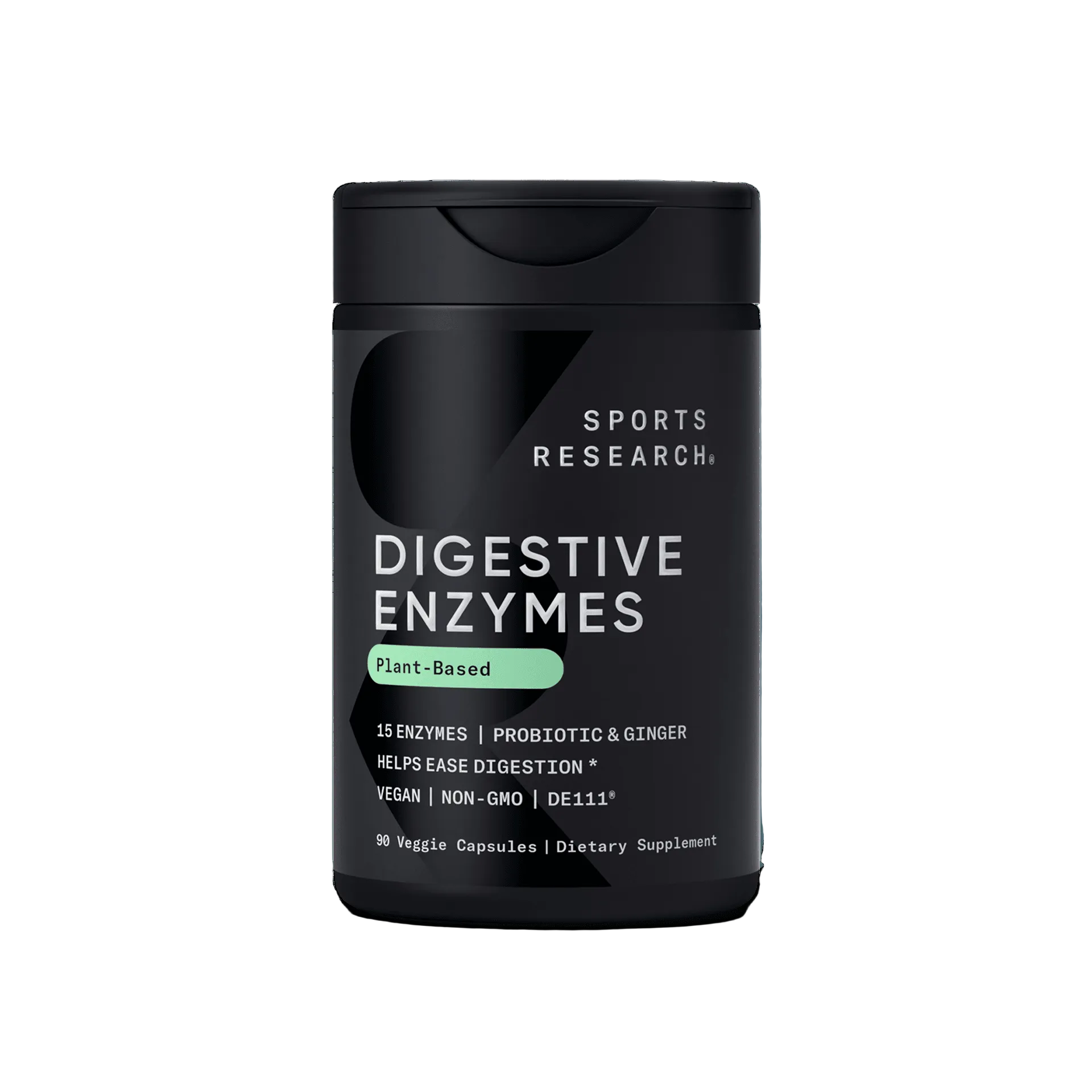 Sports Research Digestive Enzymes with Probiotics & Ginger  (90 Veggie Capsules)