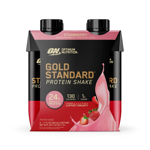 Optimum Nutrition Gold Standard Protein Shake, Strawberry, 24g Protein, Ready to Drink