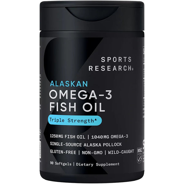 Sports Research Triple Strength  Omega 3 Fish Oil (3 months supply)