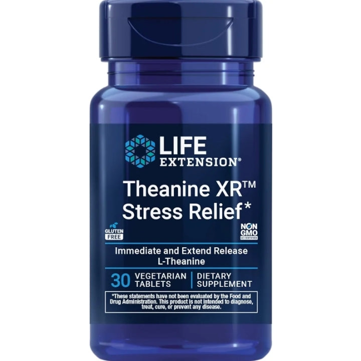 Life Extension Theanine XR Stress Relief, L-Theanine, 30 Tablets