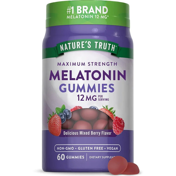 Nature's Truth Melatonin 12 Mg 60 Mixed Berry Gummies