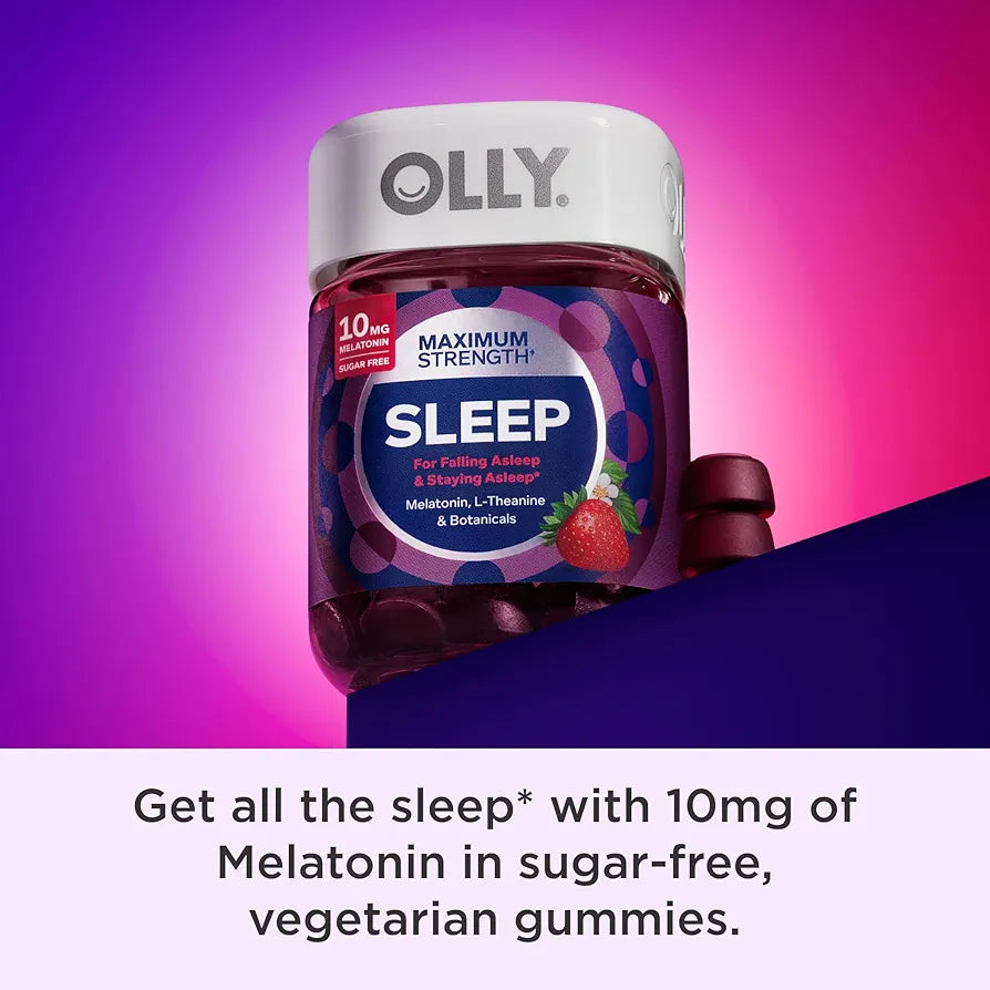 OLLY
Sleep, Maximum Strength, Strawberry Sunset, 70 Gummies