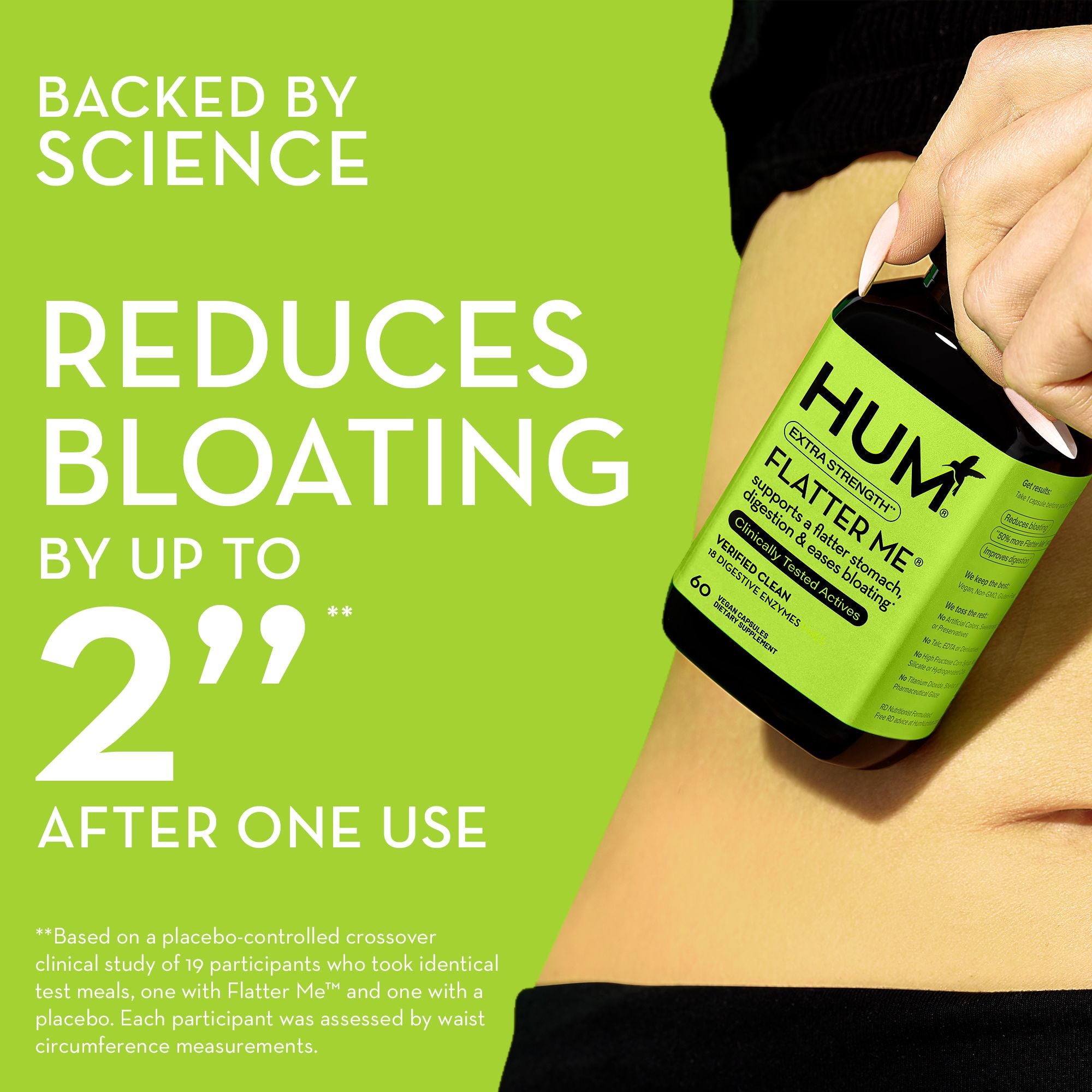 HUM Flatter Me Extra Strength Digestive Enzymes