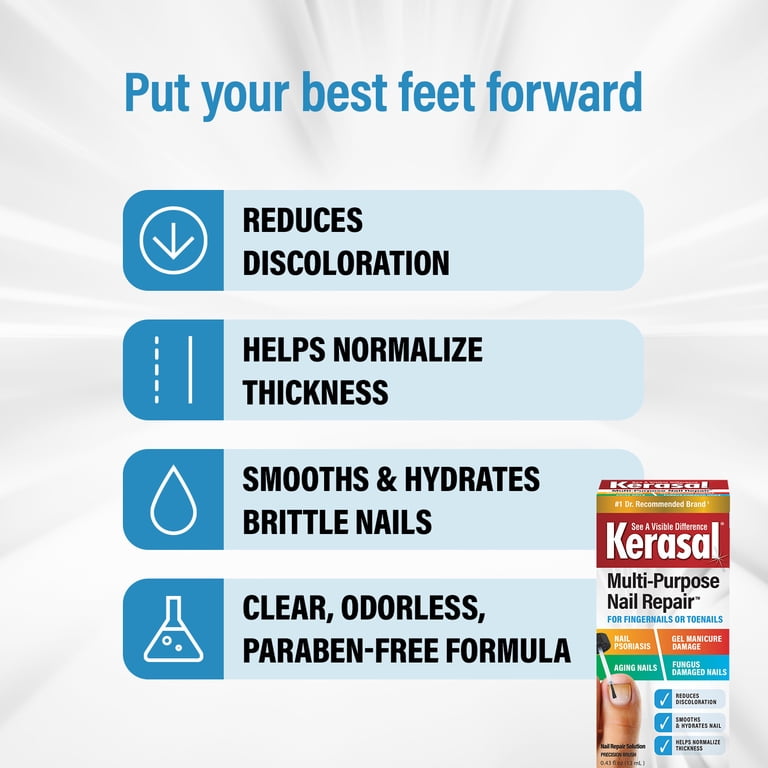 Kerasal Multi-Purpose Nail Repair, Nail Solution for Discolored and Damaged Nails