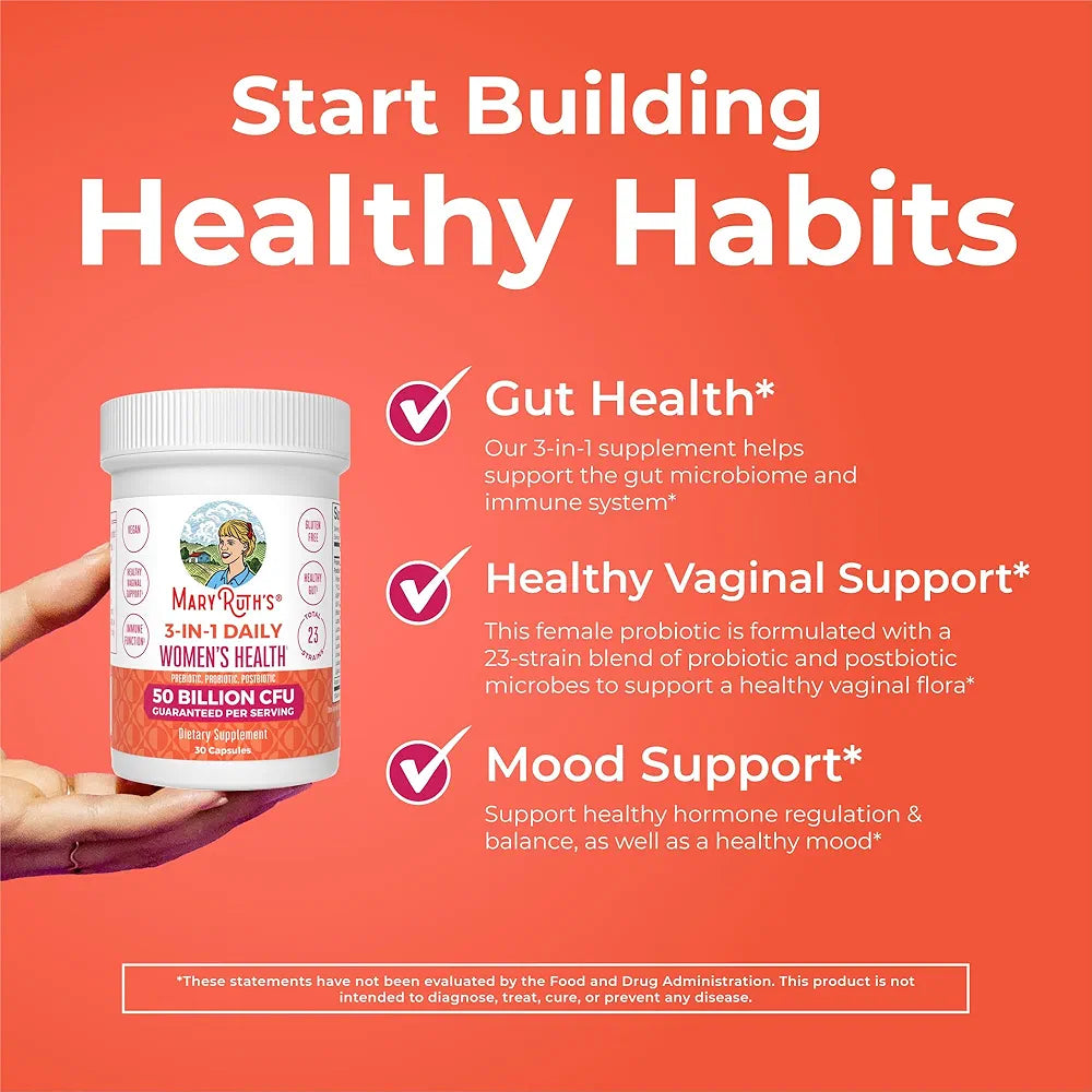 MaryRuth's 3-in-1 Daily Health Probiotics for Women