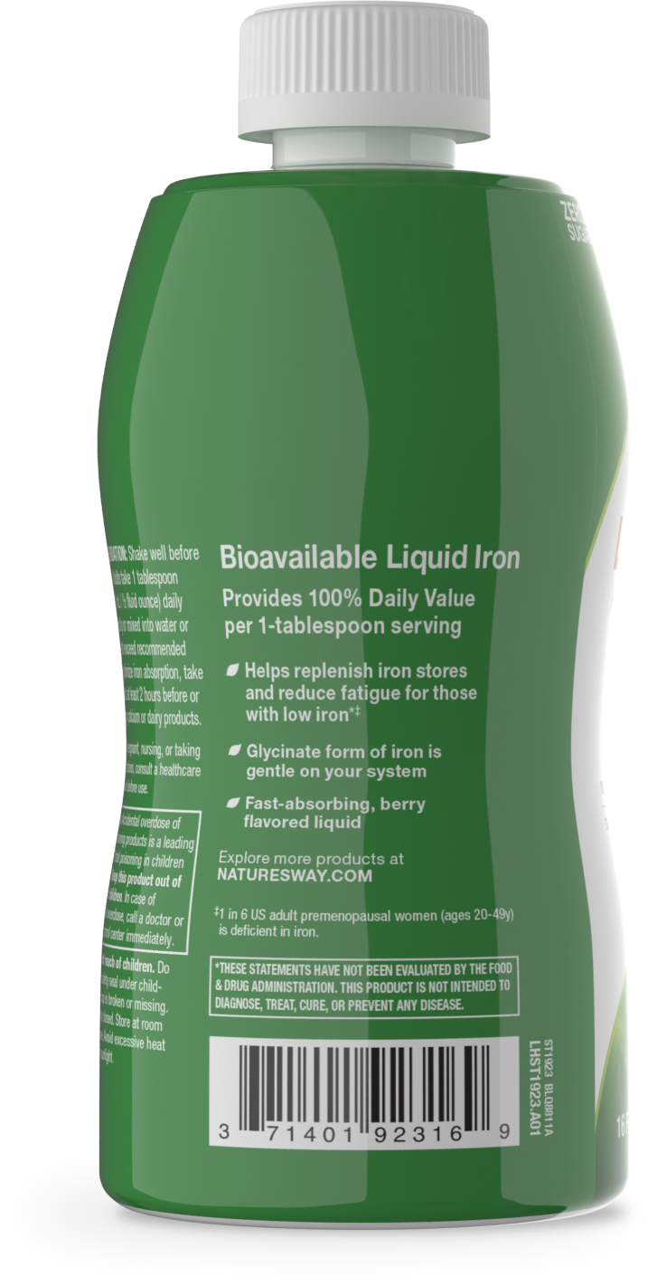 Nature's Way Liquid Iron, Sugar Free, Berry Flavored, 16 Fl. Oz.