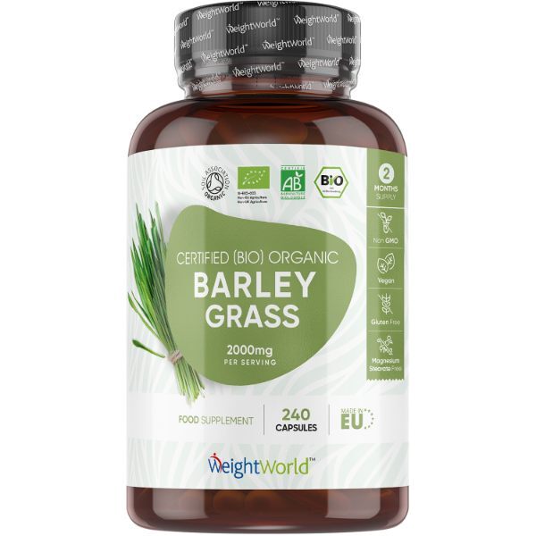 WeightWorld Organic Barley Grass Juice Powder - 240 Capsules