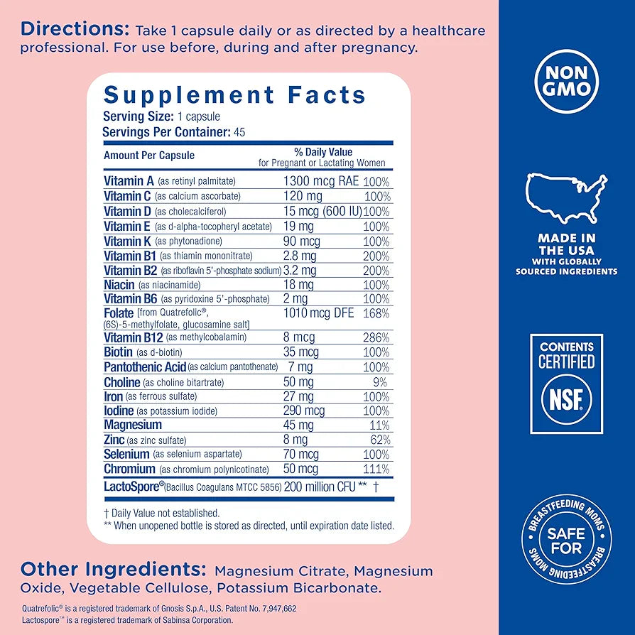 Mommy's Bliss Prenatal Multivitamin with Iron