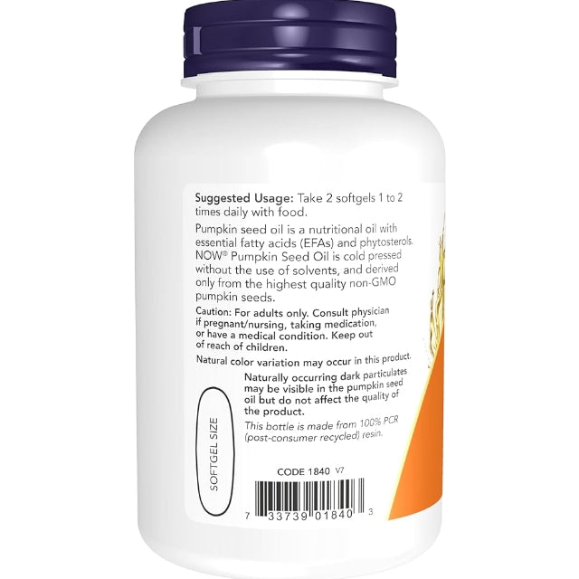 NOW FOODS Pumpkin Seed Oil 1000 mg 100Softgels
