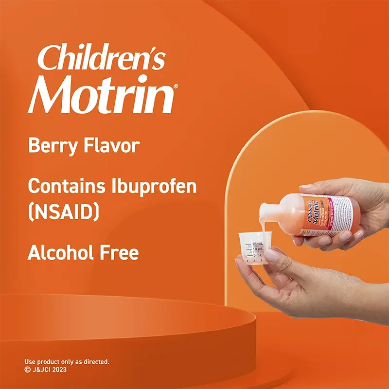 Children's Motrin Ibuprofen Kids Medicine, Berry Flavored, 4 fl.oz