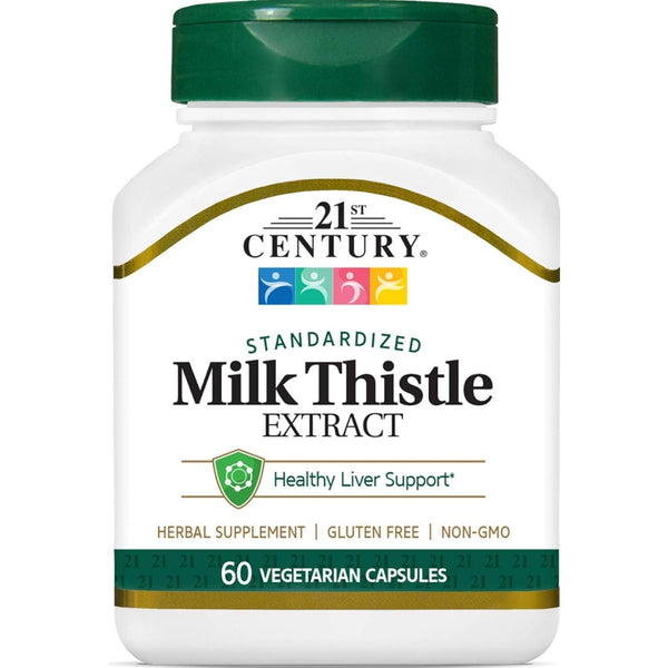 21st Century Milk Thistle Extract Veg Capsules, 60 Count