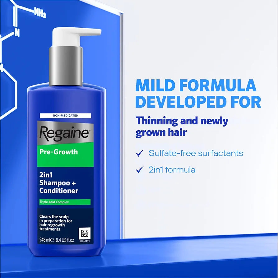 Regaine Pre-Growth 2in1 Shampoo and Conditioner 248ML.