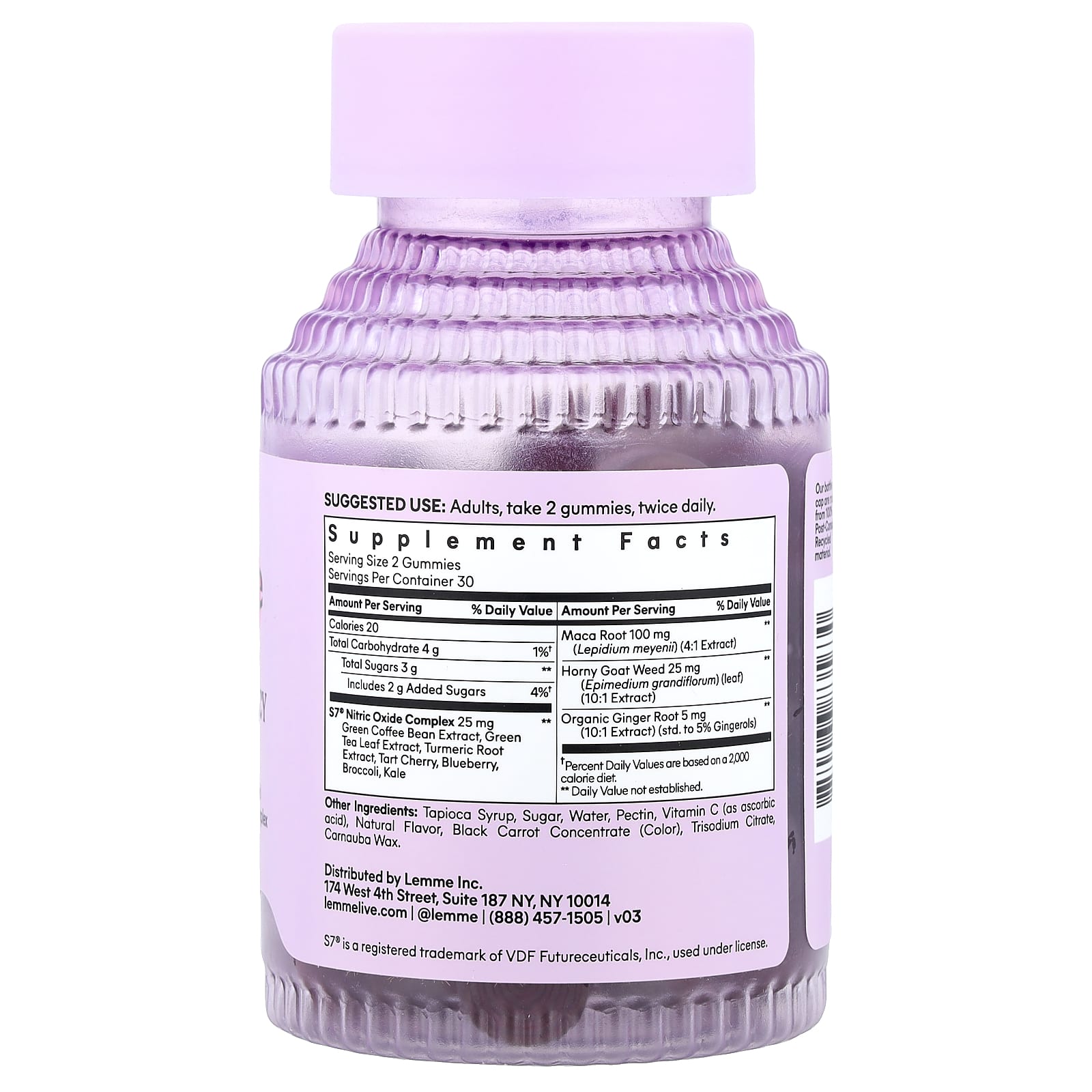Lemme Play, Daily Intimacy Gummies, Cherry, 60 Gummies