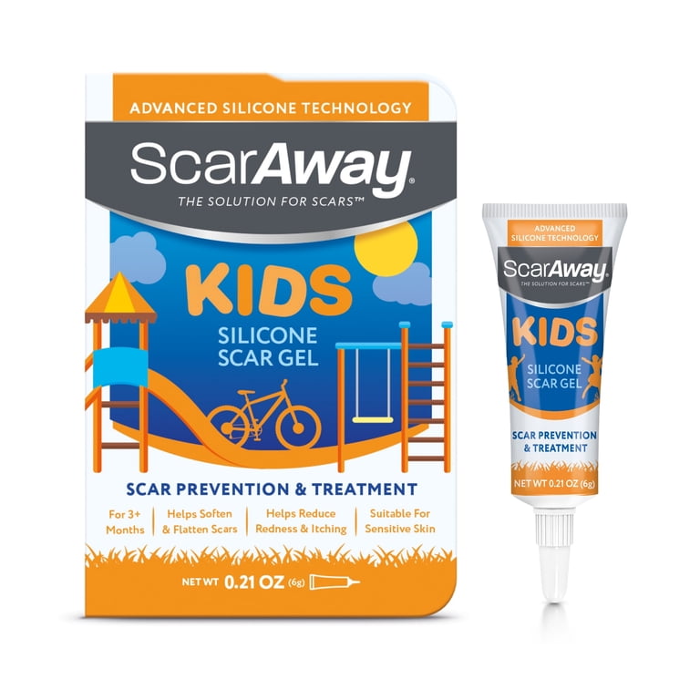 ScarAway Kids Silicone Scar Gel, 100% Medical-Grade, Clear, 6g