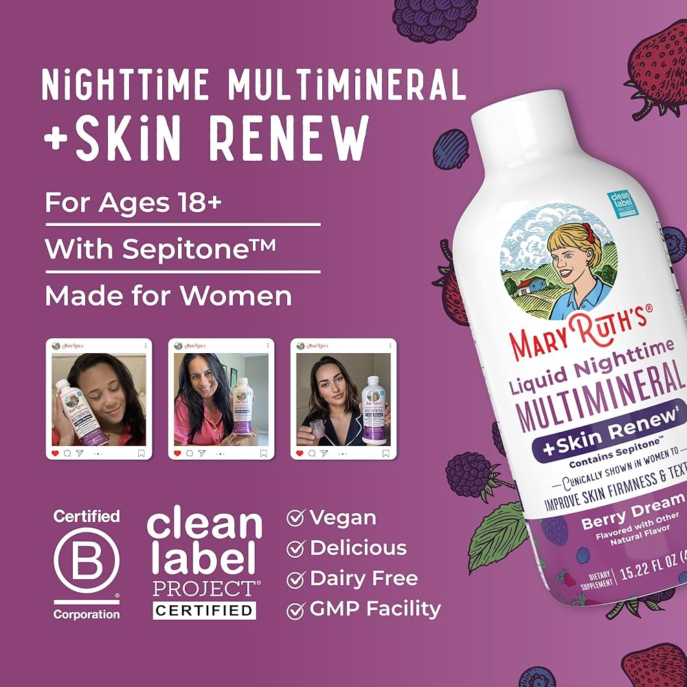 MaryRuth's Liquid Nighttime Liquid Multimineral + Skin Renew