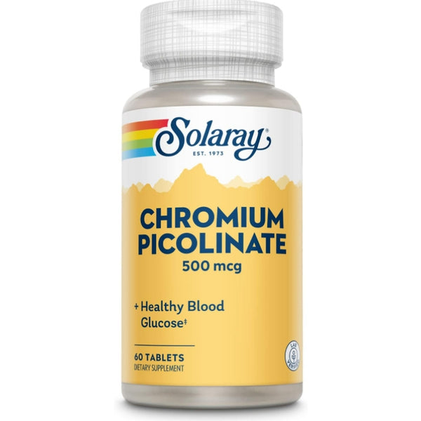 Solaray Chromium Picolinate Tablets, 500 mcg | 60 Count