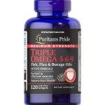 Puritan's Pride Triple Omega 3-6-9,120 softgels product-image